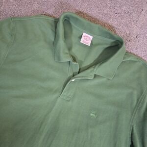 Brooks Brothers Mens 1818 Short Sleeve Polo Solid Green XL Gold Fleece